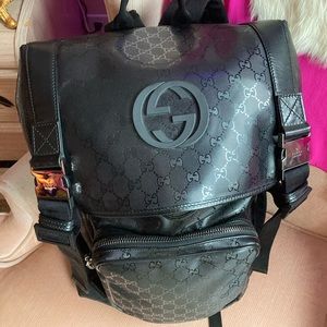 RARE AUTHENTIC GUCCI GG IMPRIME BACKPACK
